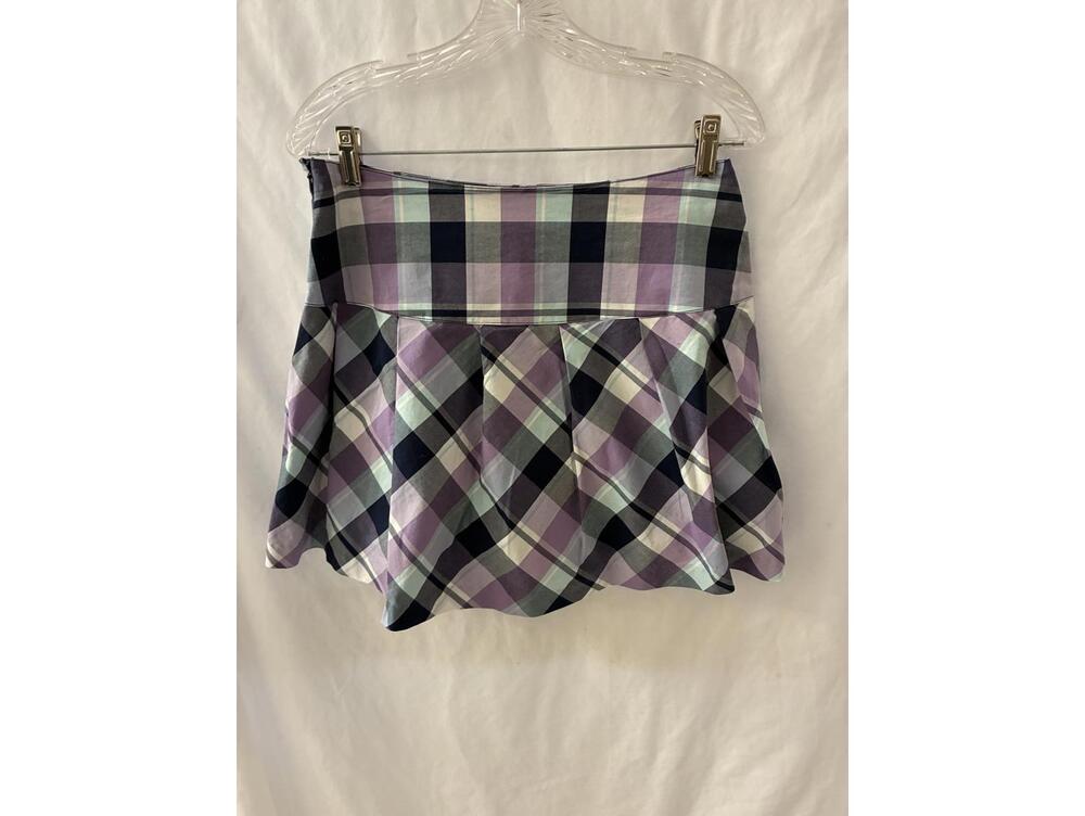 Lady Hagen Womans Sz 6 Purple Plaid Pleated Golf Tennis Pockets Skort Shorts